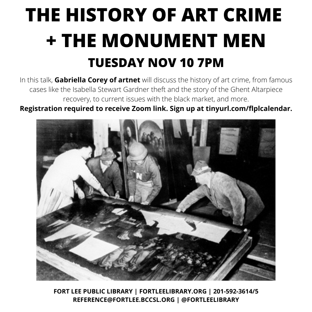 The History of Art Crime + The Monument Men