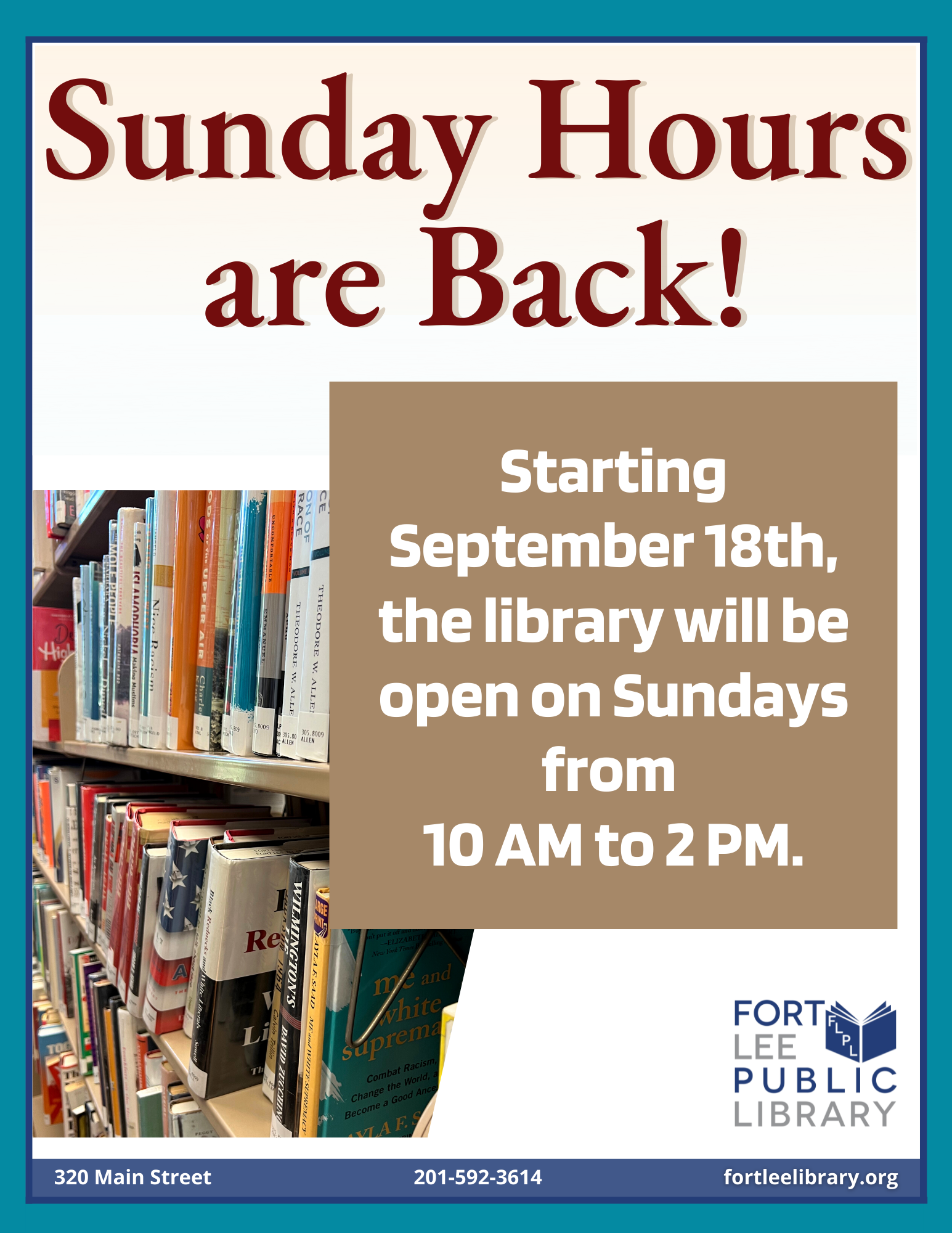 SUNDAY HOURS ARE BACK!