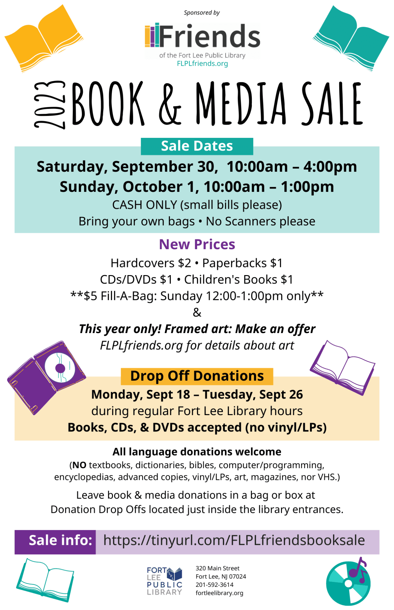 BOOK SALE Fort Lee Public Library