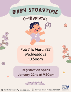 Baby Storytime 10:30AM Wednesdays Feb 7 - Mar 27 