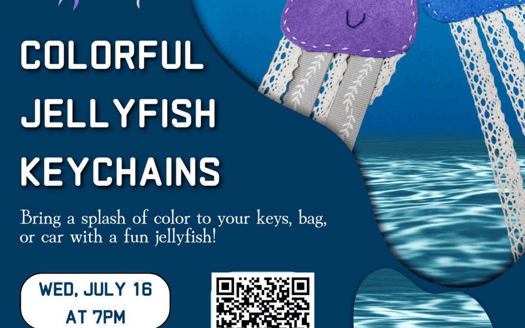 COLORFUL JELLYFISH KEYCHAIN